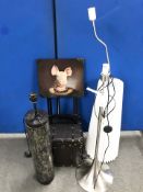 Two continental lamps,