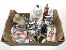 Assorted 20th century Chinese export earthenware figures,