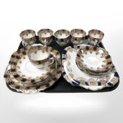 Twenty one pieces of Stanley tea china