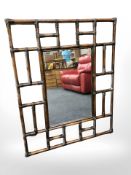 A bamboo effect mirror,