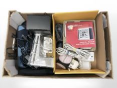 A quantity of electricals, PC mice, three terrabite hard drive, Link station,