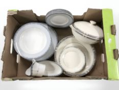 Twenty five pieces of Wedgwood Quadrants dinner porcelain and a further twelve pieces of Royal