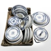 A large quantity of Danish blue and white transfer printed tablewares.