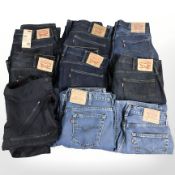 Nine pairs of Levi Strauss jeans