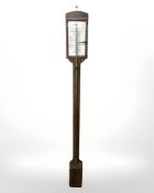 A continental oak stick barometer