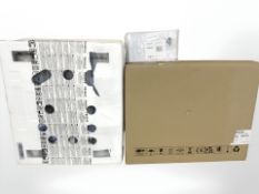 A Lamona cooker hood and a gas hob, both in original packaging.