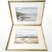Edwin * : A coastal inlet, watercolour, 24 cm x 34 cm, signed and dated August 1937,