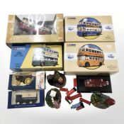 Three Corgi classics models, to include Nottingham City transport Karrier W Trolleybus Set 34701,