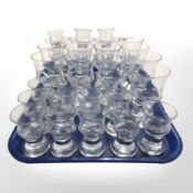 An assortment of continental drinking glasses.