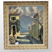 Finn H* : Continental villas, oil on canvas, 54 cm x 49 cm.