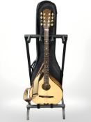 An Hora model M1090 concert Irish bouzouki with Ritter soft carry case and a musical instrument