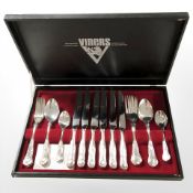 A canteen of Viners EPNS King's pattern cutlery.