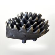 A set of five graduated bronze stacking hedgehog bowls by Walter Bosse, largest 8cm long.
