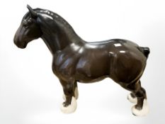 A Beswick Shire Mare 818, brown gloss, height 26.