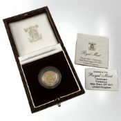 An Elizabeth II Royal Mint 1/10oz proof Britannia