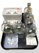 Three boxed pairs of Holmegaard glass Christmas cups, further smaller pair,