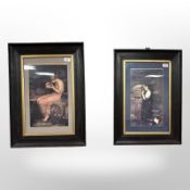 After John William Waterhouse : Pysche Opening the Golden Box, reproduction in colours,