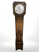 An Art Deco oak granddaughter clock,