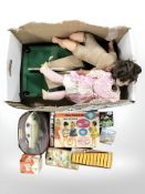 Assorted dolls including a German Armand Marseille porcelain-headed example,