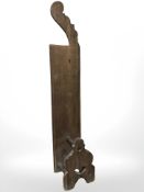 A Scandinavian oak panel, dated 1792, height 101 cm.