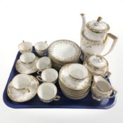 Thirty five pieces of Czechoslovakian porcelain tea china.
