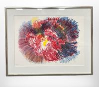 A continental lithograph, depicting an abstract study, 76 cm x 56 cm.