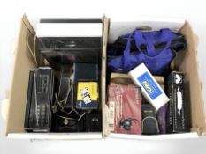 Assorted electricals (continental wiring) : Blaupunkt radio, turn table, dynamic microphone,