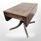 A 20th century mahogany drop leaf sofa table,