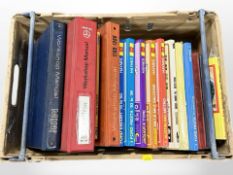 A group of Haynes car manuals, workshop manuals, etc.