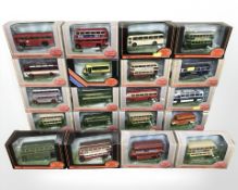 Twenty Exclusive First Editions 1:76 scale diecast buses, delivery wagons, etc, all boxed.