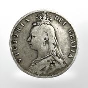A Victorian 1888 silver half Crown