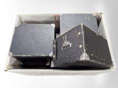 A quantity of cardboard storage boxes with lids,