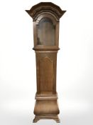 An oak longcase clock case,