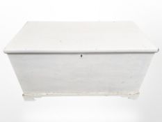 A Victorian painted pine blanket chest,