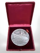 An extremely rare and fine Art Deco silver medal by Jean Vernon (French,