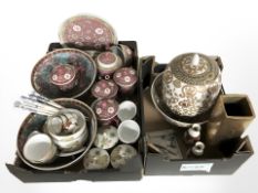 Modern chinese porcelain rice bowls, lidded mugs and similar tablewares,