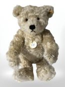A Steiff jointed teddy bear with growler, length 34 cm.