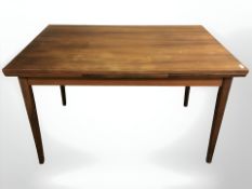 A 20th century Danish teak pull-out extending dining table, 124 cm x 79 cm x 76 cm.