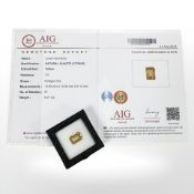 A natural quartz citrine yellow, octagon cut, 6.27ct with certificate.