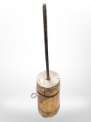 An antique raptor / bird of prey stand,