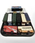 Fifteen Corgi diecast metal removal buses.