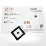 A natural quartz amethyst purple, heart faceted cut, 3.