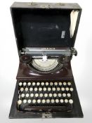 A German Urania typewriter.