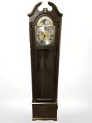 A West German longcase clock with moon phase dial,