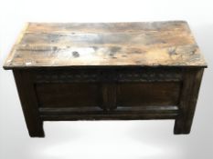 A George III oak coffer,