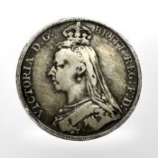A Victorian 1891 silver Crown