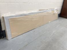 Two grey granite effect kitchen work tops, each 63 cm x 303 cm.