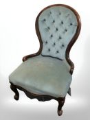 A reproduction lady's salon chair.