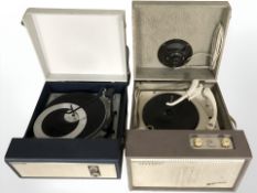 A Ferranti tabletop record player, plus another.