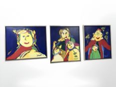 Meinert : Portrait of a child, oil on board, 65 cm x 55 cm,